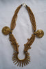 Naga India Necklace, "Tribal Starburst" Brass Handmade Beads