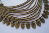 Naga India Necklace, "Elegant Tribal" Drapy Brass + Glass Beads- Many Colors!