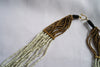 Naga India Necklace, "Elegant Tribal" Drapy Brass + Glass Beads- Many Colors!