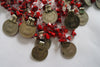 Naga India Necklace "Tribal Vintage Coin"  Stones - Many Different Stones!!