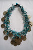 Naga India Necklace "Tribal Vintage Coin"  Stones - Many Different Stones!!