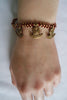 Naga India Bracelet Anchor Beads Brass or Silver Color with Red Glass