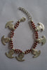 Naga India Bracelet Anchor Beads Brass or Silver Color with Red Glass