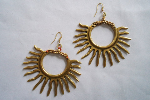 Naga India Earrings " Starburst"