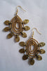 Naga India Earrings "Pinwheel" in Brass or Silver