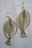 Naga Tribe Earrings, with Anchor Bead, Silver and Brass