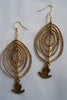 Naga Tribe Earrings, with Anchor Bead, Silver and Brass