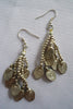Naga India Earrings Dangling Multi Strand Brass or Silver Coated