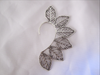 Cutout Leaf Ear Cuff - Silver