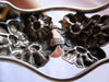 Estate Sterling Bracelet Cuff, Stamped Flower